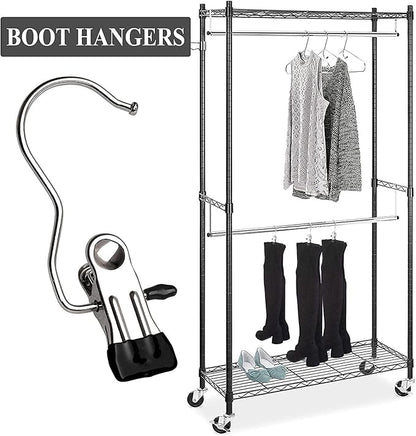 20 Pack Boot Hangers Closet Hanging Clips Laundry Hooks for Hats, Pants, Towel, Socks, Handbags, Bags, Underwear