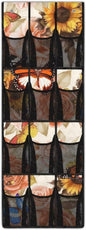Over the Door Organizer with 12 Pockets, Space Saving Hanging Storage for Bathroom, Pantry, Nursery, Reinforced Hooks,Sunflower Butterfly