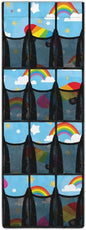 Generic Blue Rainbow Over The Door Pantry Organizer Space-Saving KIds Door Storage Organizer Heavy Duty Strong Heavy Ability Even When Filled with Items It Remains Stable and Reliable