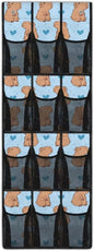 Capibala Shoe Organizer for Door Hanging Space Saving Mesh Pockets Kids Room Organizer with 12 Pockets,Easy to Install Over The Door Storage -4 Metal Hook