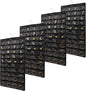 80 Pocket Hanging Jewelry Organizer with Hanger Metal Hooks Storage On Wall Door Closet Double-Sided(Each Side 40 Pockets) Jewelry Holder for Earrings, Necklaces, Rings (4 PACK BLACK)