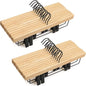 TOPIA HANGER Pants Hangers 20 Pack, Wooden Clothes Hangers with Black Clips and Rotatable Hook, Durable Natural Rubber Wood Hangers for Skirts, Pants, Jeans, Shorts - CTS05N