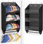 Homsorout Over the Door Hat Rack - 3-Layer Design Hat Organizer Holds 30-36 Hats with 10 Hooks, Ideal Hat Rack for Door, Over the Door Organizer for Closet, Apartment, Bedroom, Dorm, 1 Pack, Black