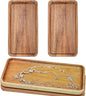 Bathroom Vanity Tray, Acacia Wood Counter Tray, Toilet Tank Tray, Appetizer Charcuterie Snack Serving Board, Jewelry Tray Platter,8 inch 2PACK (Rectangular)