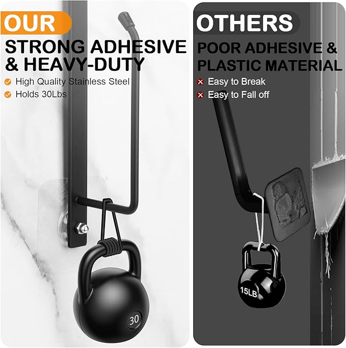 Hat Rack for Baseball Caps (2-Pack), Stainless Steel Hat Organizer for Baseball Caps, Multi-Purpose Hooks for Wall, Strong Adhesive/Wall Drilled (Black)
