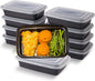Evmliy 10Pack 28oz Meal Prep Containers Disposable Food Storage Containers with Lids, 1-Compartment Reusable Food Storage Plastic Stackable To Go Boxes Microwave, Freezer, Dishwasher Safe