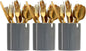 Silverware Holder for Wedding Parties Home Grey Ceramics Silverware Caddy