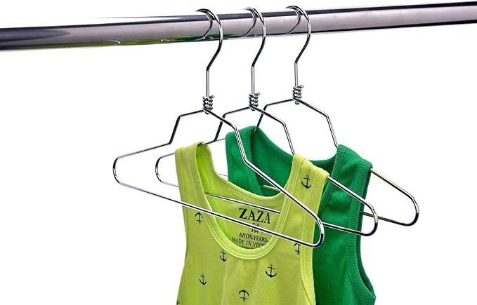 Quality Metal Hangers, 100-Pack, Swivel Hook, Stainless Steel Heavy Duty Wire Clothes Hangers, Heavy-Duty Clothes, Jacket, Shirt, Pants, Suit Hangers (100, Kids - 12" inch)