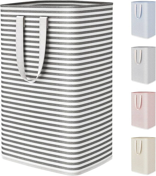 Lifewit 75L Large Collapsible Laundry Hamper, Tall Foldable Dirty Clothes Baskets Waterproof, Freestanding Design with Easy Carry Handles in Dorm Bedroom Bathroom College, Black