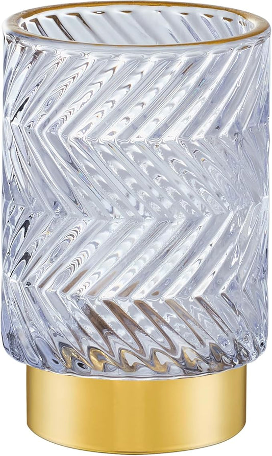 Makeup Brush Holder Organizer,Toothbrush Holders,Desk Pen Pencil Holder,Multifunctional Vintage Glass Brush Cup（A40-9-US）