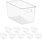 Sorbus Clear Storage Bins, 10 Pack X-Large Organization Bins with Handles – Clear Storage Containers for Storage, Pantry, Fridge, Cabinet, Closet & Kitchen Organization – BPA-Free Plastic