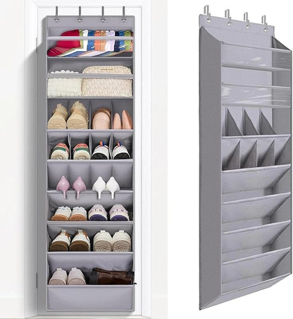 for 1 Pack Over The Door Shoe Organizer,68" Exlarge Deep Pockets Hanging Shoe