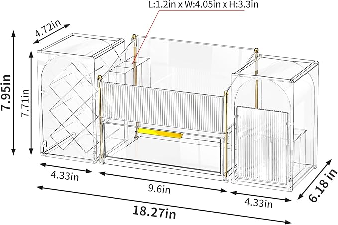 Modular Makeup Organizer, Clear Acrylic Cosmetic Storage Box with Drawer, Vanity Countertop Organizer for Makeup, Skincare and Beauty Accessories – Multiple Styles