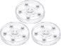 uxcell 3Pack Acrylic Lazy Susan Turntable, 2.5" Spinner Lazy Susan Turntable Organizer, Acrylic Ball Bearing Rotating Tray for Pantry Spice Rack Decorating, Clear