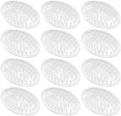 iDesign Plastic Soap Saver, Holder Tray for Bathroom Counter, Shower, Kitchen, 0.75" x 3.25" x 4.75", Set of 12, Clear