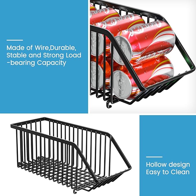 Soda Can Organizer of 4 Pack,Stackable Can Organizer For Pantry, Soda Storage, Soup Soda Can Dispenser, Can Storage Rack for Pet Food Cans