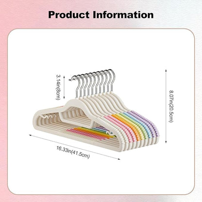 Ergocar Plastic Hanger Rainbow Anti -Slip Non -Traceless Hanger Saves Space Hanger Heavy Colored Hanger Suitable for Shirts, Dress, Gravita Hanger, Durable Versatile Color Clothes Hanger