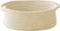 JMvicyroam Woven Basket,Small Rope Storage Bin with Handles & Ribbon Bag, Organizer for Shelves Closets,Gift Basket Empty for Birthday,Books,Dog Toys,Beige