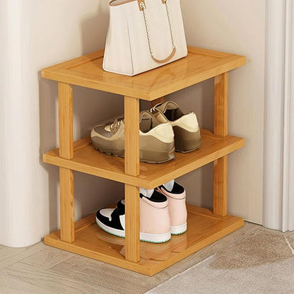 6 Tier Bamboo Shoe Rack, Freestanding Rack Layers Stable Structure Waterproof Large Capacity Storage Organizer for Closet Living Room Hallway Space Saving Us Express Shipping