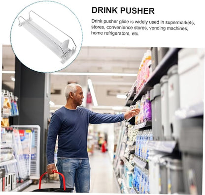 Cabilock Beverage Can Dispenser Fridge Soda Can Organizer Plastic Drink Pusher Supermarket Shelf Pusher Easy Install