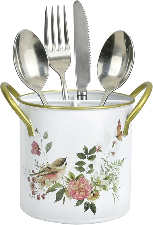 Z&Z ornamentorum Kitchen Utensil Holder for Kitchen Cunter Stylish kitchen Cooking Utensil Organizer 4.57*5.43inch Farmhouse Spatula Holder for Countertop