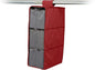 Covermates Keepsakes Hanging Shoe Organizer Set – Heavy Duty Closet Shelves for Shoes, Sweaters, and Accessories – Includes Trays with Dividers – Vertical Wardrobe Storage, Red Heather
