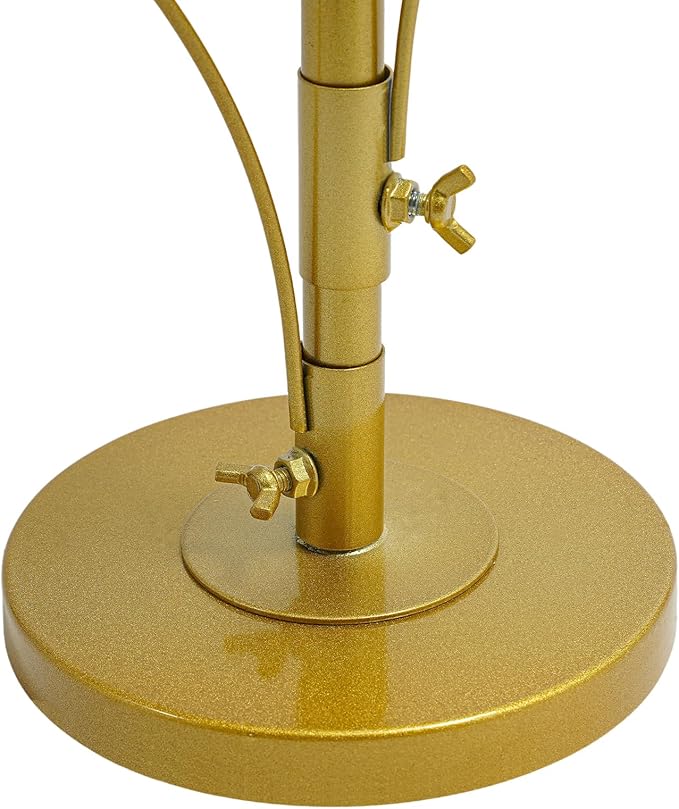 Modern Art Desktop Standing Hat Stand, 6 Hooks Short Hat Rack Stand for Retail, Cowboy Baseball Cap Metal Multiple Holder Hat Storage Rack, 21.6in Height