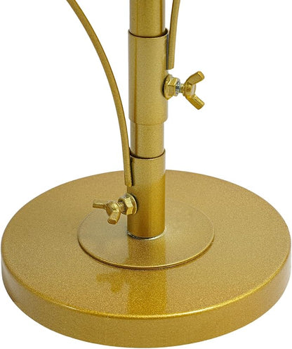 Modern Art Desktop Standing Hat Stand, 6 Hooks Short Hat Rack Stand for Retail, Cowboy Baseball Cap Metal Multiple Holder Hat Storage Rack, 21.6in Height