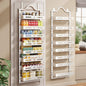 8-Tier Over The Door Pantry Organizer, Large 2 IN 1 Wall Mount or Hanging Spice Rack, Pantry Door Organizer and Storage with Adjustable Basket, Door Spice Rack for Pantry, White
