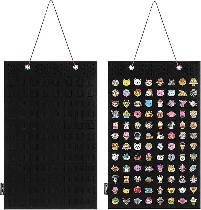 Pin Display - 96 Slots Felt Hanging Brooch Pin Organizer - Enamel Collection Brooch Pins Organizer