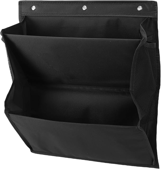 Efficiently Use Vertical Space with Door Mounted Design Hanging Shoes Design, Oxford Fabric Double Tier Shoe Organizer for Spaces (Black)