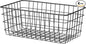 Whitmor 4 Pack Black Wire Storage Baskets for Office, Pantry, Kitchen Bins & Freezer Organizing