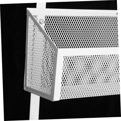 Door Storage Organizer Rack with Hooks Multi-Layer Mesh Basket for Bedroom and Bathroom No-Drill Back of Door Hanging Shelf Storage Solution