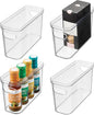 iDesign Plastic Pantry Bin for Kitchen Organizing - Storage Bin with Handles - Set of 4 - Clear