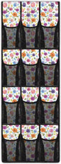 Flower Pattern Over The Door Shoe Organizers with 12 Mesh Pockets Baby Organizer Storage Hanging Shoe Organizer Shoe Holder Rack for Toddler Girl Room Baby Room Craft Room Bedroom