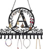 Wall-Mounted Metal Earring Holder Hanging Jewelry Organizer for Earrings and Necklaces Space-Saving Wall Display with Hooks for Jewelry Storage (jewelry stand A)