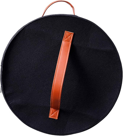 Large Hat Storage Box with Lid | Felt Round Foldable Hat Organizer | Travel Hat Boxes | Hat Organizer Box | Suitable for Various Types of Hats(11X17 Inch)