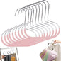 Durable Steel Hangers: Maximize Closet Space with Versatile Storage, Multifunctional Stainless Steel Hat Hangers, Heavy Duty Space Saving Closet Organizer for Hats, Scarves, Belts (Pink,9PCS)