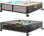 PHINOX Under Bed Storage Containers with Wheels - Shoe Storage Organizer Drawer, Tool-free Assembly Metal Underbed Storage for Bedroom Clothes, Shoes, Blankets - 2Pack
