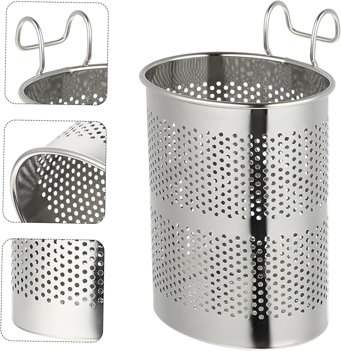 Ciieeo Hanging Chopsticks Holder with Ventilated Drying Rack and Hook Kitchen Utensils Organizer for Efficient Tableware Storage
