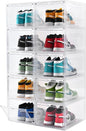 Large Shoe Boxes Clear Plastic Stackable，Drop Front Shoe Box with Clear Door, Shoe Containers For Sneaker Display,Fit up to US Size12