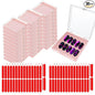 30 Sets Press on Nail Box Nail Display Case Artificial Nail Display Storage Box with 60 Pcs Adhesive Double Sided Tape Press On Nail Packaging for Nail Salon