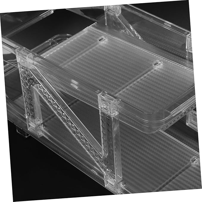 PRETYZOOM Soda Can Dispenser Organizer for Refrigerator Beverage Storage Bin Rolling Mechanism Transparent Double Can Holder for Beer and Drinks for Kitchen and Pantry