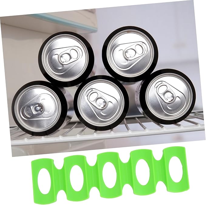 Garneck 4pcs Fridge Can Beverage Beer Rack Silicone Storage Holders Mats Can Mat Bottle Fridge Organizer for Alcohol