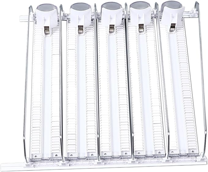 Fridge Drink Dispenser – Self-Pushing Soda Can for Refrigerator, Beverage Holder for Home Kitchen, White (5PCS), Compatible with Standard 12oz Cans
