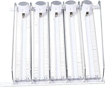 Fridge Drink Dispenser – Self-Pushing Soda Can for Refrigerator, Beverage Holder for Home Kitchen, White (5PCS), Compatible with Standard 12oz Cans