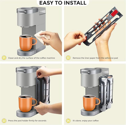 kedofa K Cup Holder for Keurig: Coffee Pod Holders for Counter Small Space - Kcup Holders for Wall Mount (3, Black)
