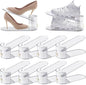 Clear 10 Pack Shoe Slot Organizer, Shoe Stacker Organizer Holders for A Pair of Shoes, Adjustable Thickening Double Layer 50% Shoe Space Saver Rack Storage for Closet (clear, 10 Pack)