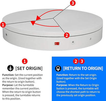 Programmable Motorized Electric Turntable Command-Controlled Rotating Platform Photography Turntable Secondary Development Motorized Electric Lazy Susan for 3D Scaner or Display with USB/Bluetooth