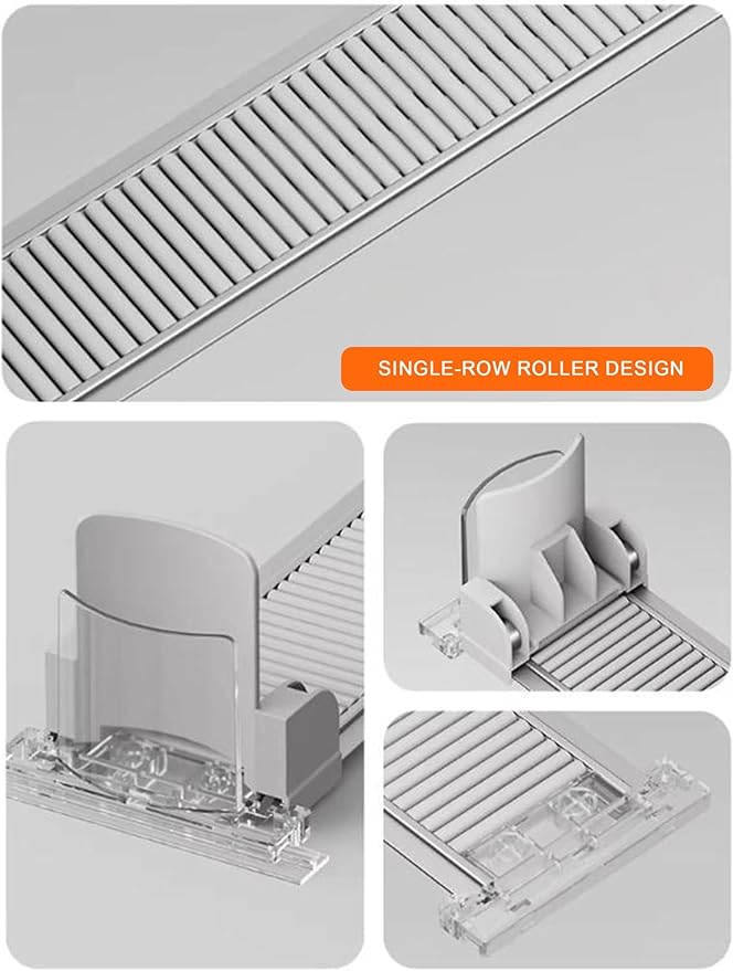 Adjustable Gliding Soda and Beer Organizer Automatic Can Dispenser Self for Fridge-Holds, Removable Dividers(7.5 x 31 cm)